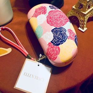 NWT Ellen Tracy Floral Glasses Case